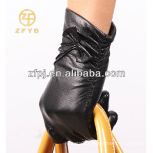 Fashion elegant warm goat skin lady's tight winter leather gloves